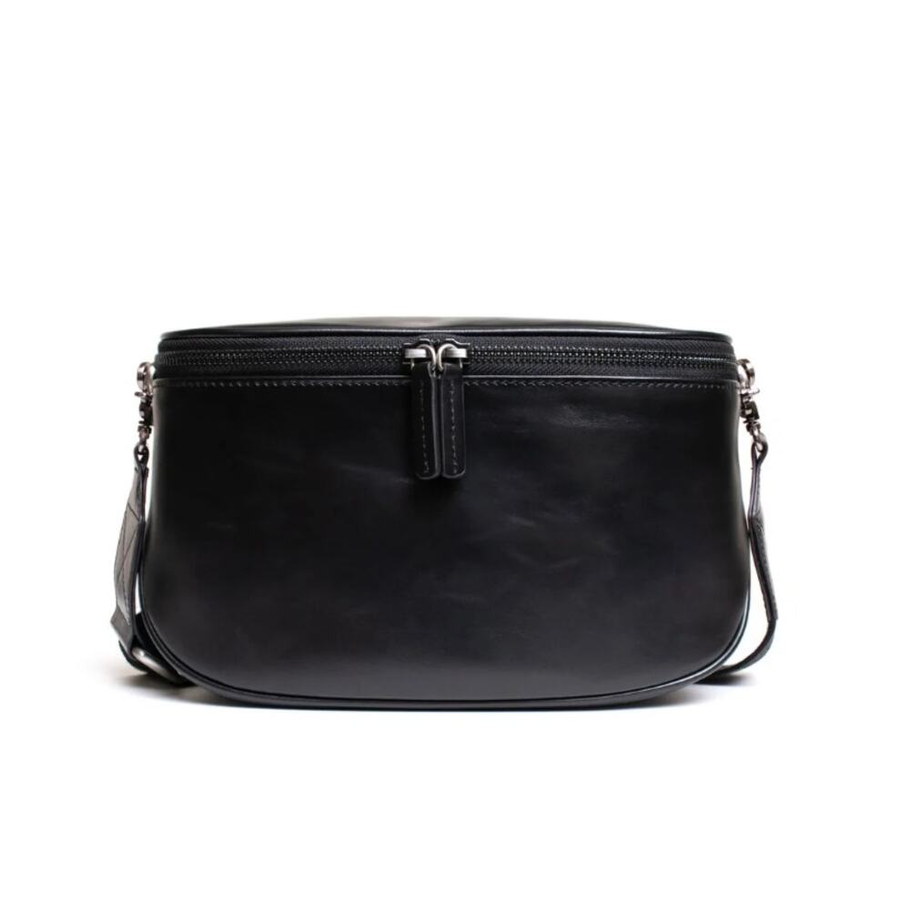 Andar Original Waymaker Crossbody Bag Jet Black Oil Waxed Leather - Picture 13 of 13